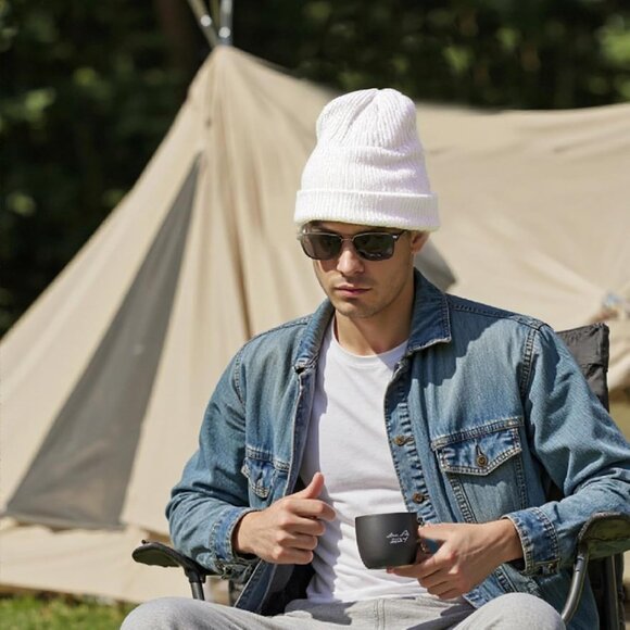 Men's 3-pack Red Black White Spring Summer Autumn Winter Slouchy Beanies Hats - Picture 6 of 8